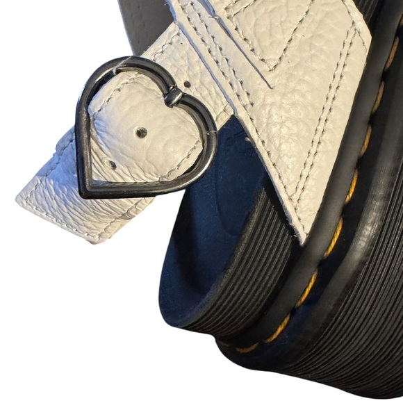 Dr. Martens White and Black Voss Quad Platform Sandals - Picture 5 of 5